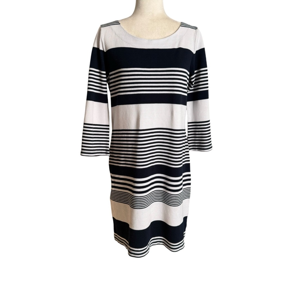Lilly Pulitzer Bay Stripe Dress - True Navy Coconut Stripe Jacquard - Picture 3 of 7